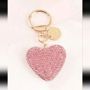 PINK RHINESTONE HEART